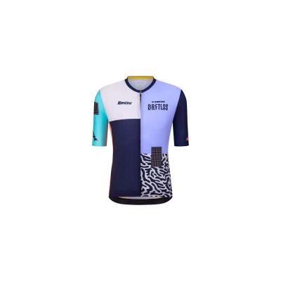 Вело джърси с къс ръкав Santini Trek Driftless Team Replica Dark Blue/Light Blue