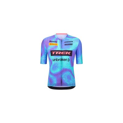 Вело Джърси с къс ръкав Santini Trek-Unbroken XC Team Replica Light Blue