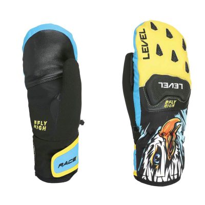 Level RACE JR MITTEN YELLOW-BLUE