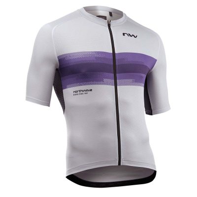 Northwave FORCE EVO JERSEY light grey/dark purple