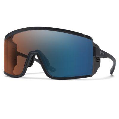 Smith PURSUIT Matte Black ChromaPop Glacier Photochromic Copper To Gray With Blue Mirror