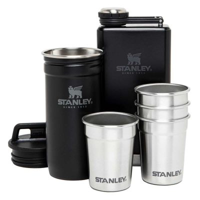 Stanley THE PRE-PARTY SHOTGLASS + FLASK SET Matte Black Pebble