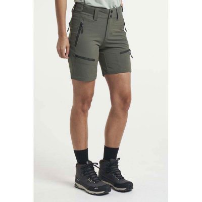 Tenson Txlite Flex Shorts Women Dark Khaki