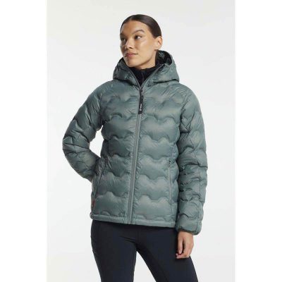 Tenson TXLITE SHIBUI HOOD DOWN PUFFER WOMAN Grey Green